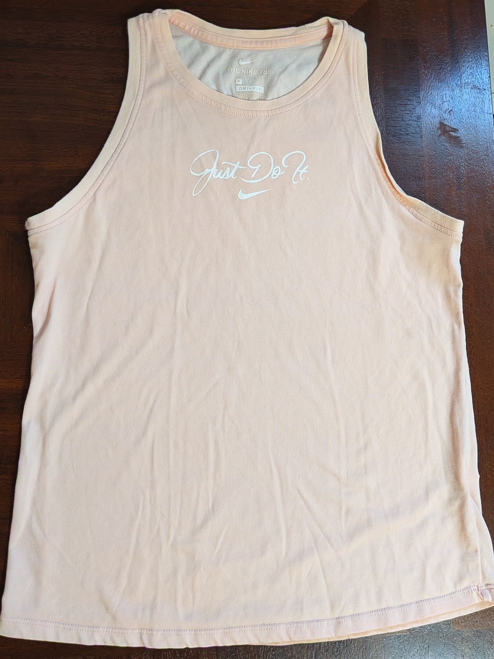 Nike Women's Just Do It Dri-Fit Muscle Tank Top Light Pink Size Small